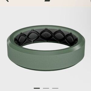 Groove Ring Zeus Iron Moss Thin